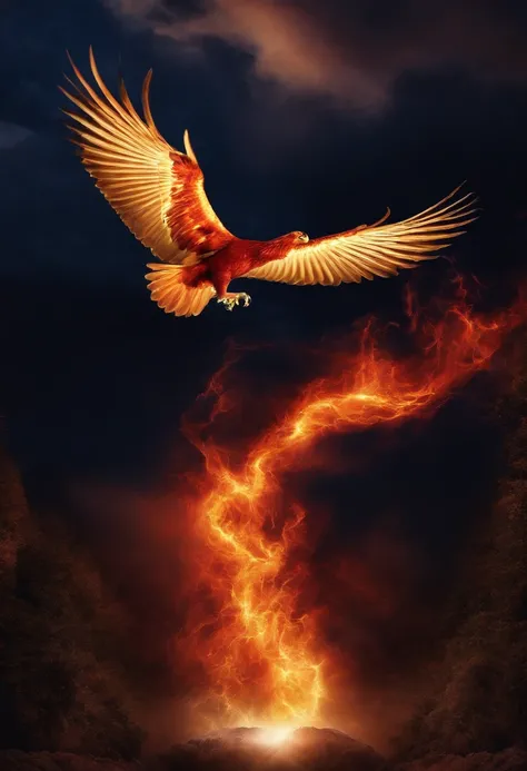 In the beginning God created the heavens and the earth, fire phoenix - LFC