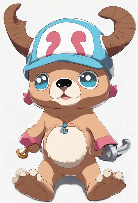 solo (Tony Tony Chopper (One piece)), (detailed Tony Tony Chopper), adorable, cute, big pupils, wearing diaper, ((only diaper)), dilated eyes , shirtless, standing, stretched raised arms , extended  legs, looking at the observer with, scared ,small hooves ...