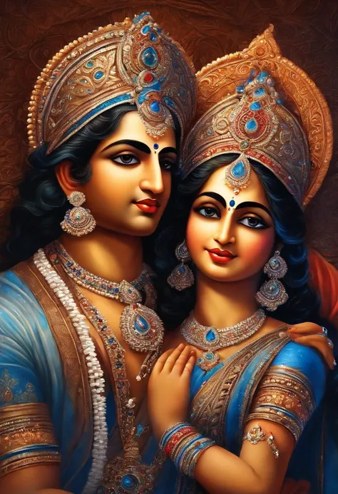 blue boy krishna with radha