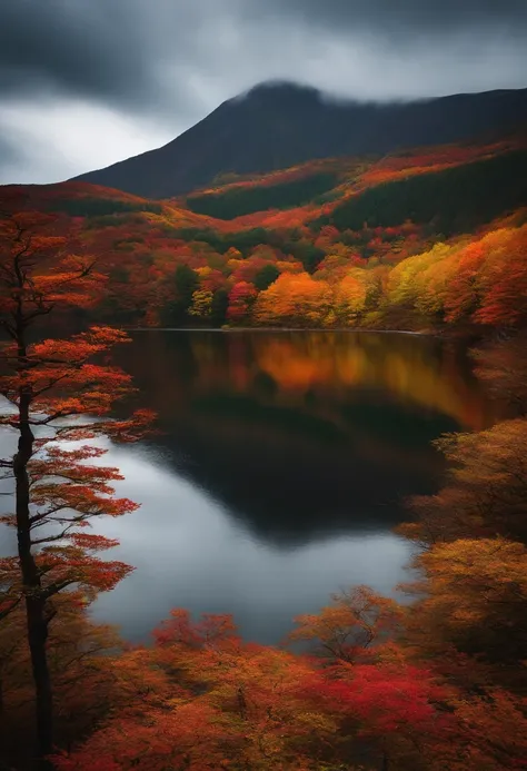 Hokkaido、Daisetsu Mountain、Lake Rausu、Autumn leaves spreading in the great outdoors