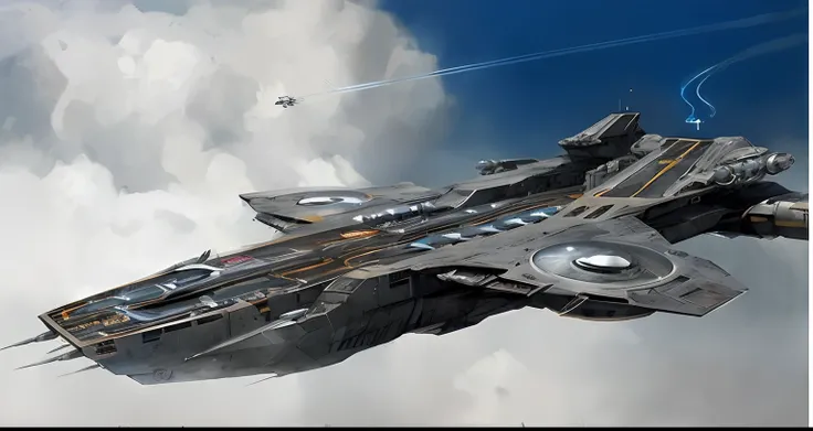 Spaceships fly in the sky with jets flying overhead., Sci-Fi Hollywood Concept Art, Spaceship concept art, Amazing sci-fi art concept, Lockheeds concept art, Concept art Viktor Antonov, Amazing concept art, Amazing concept art, HD Concept Art, Star Citizen...