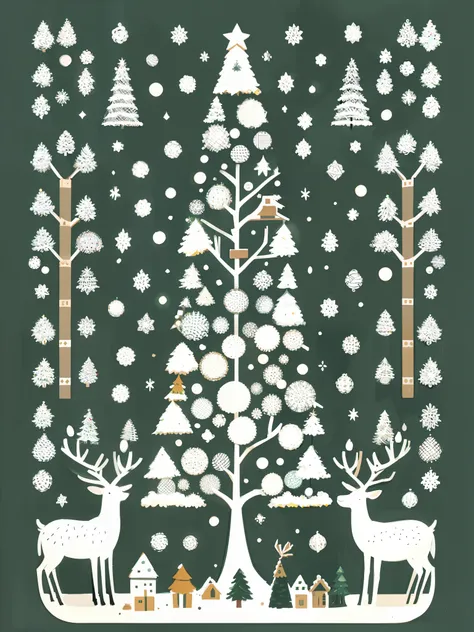 Pattern christmas tree. Vector design