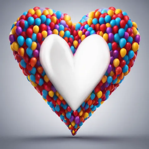 Image Fill, masutepiece, Super Detail, High quality, awardwinning, 8K, Balloons, heart-shaped, various colors