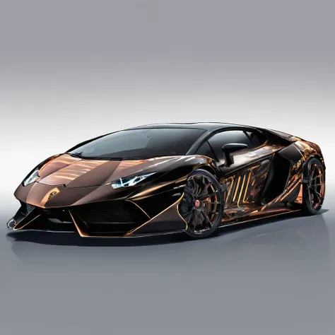 (best quality,highres:1.2),ultra-detailed,realistic,photorealistic:1.37,Lamborghini logo black,gradient background,shiny metal,highlights,sharp reflections,exquisite details,strong contrast,vivid colors,stylish design,sleek lines,automotive art,Italian cra...