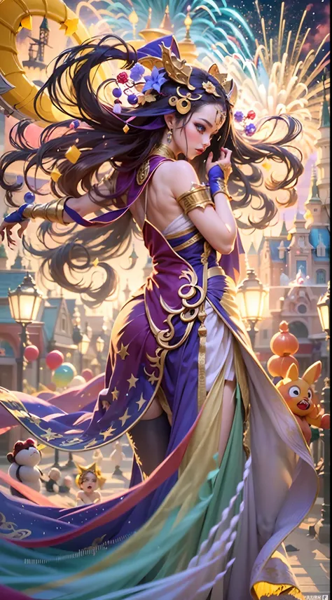 In the illustration of this super-grand scene，We enjoyed a fascinating sight，（Multiverse scene of various fireworks blooming：9.9）Convergence。In this intoxicating exterior，We see a mysterious Circe dancer，（The Circe dancer look incorporates Tiflin、the elf、f...