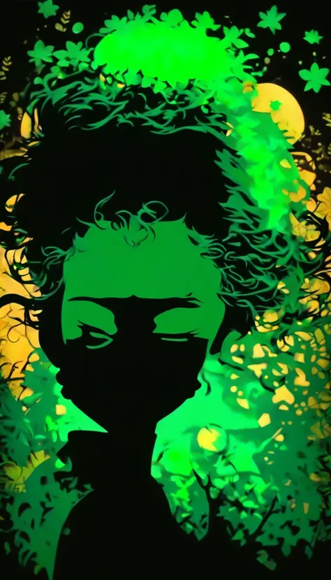 (Silhouette Art,cutouts:1.6)
(((Paper cutting art,A world where only black exists:1.3)

(Cowboy Shot),1 girl,Solo,
(Kimono Girl,profile:1.2),white, Clear and beautiful face,

BREAK
(Lots of fireflies、Green light)
Textured glass background,