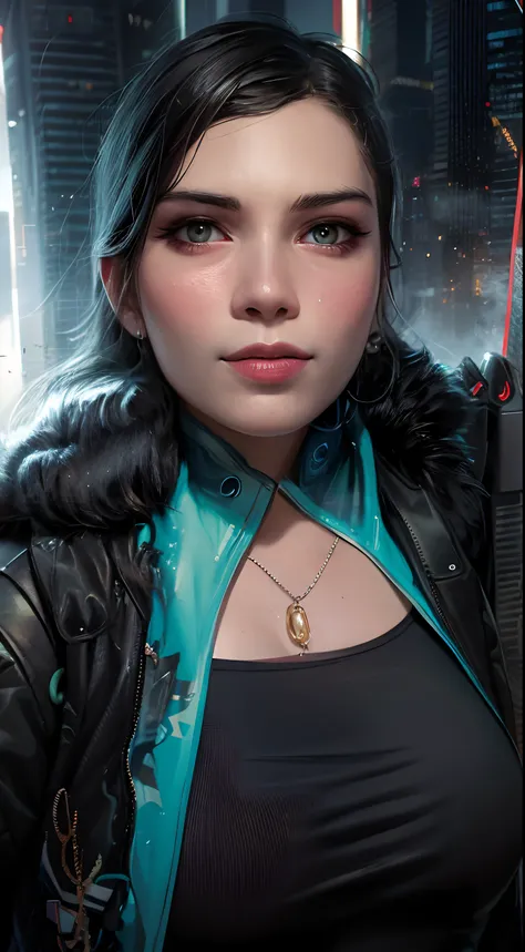 Beautiful Goddess character in 8K, in cyberpunk art style