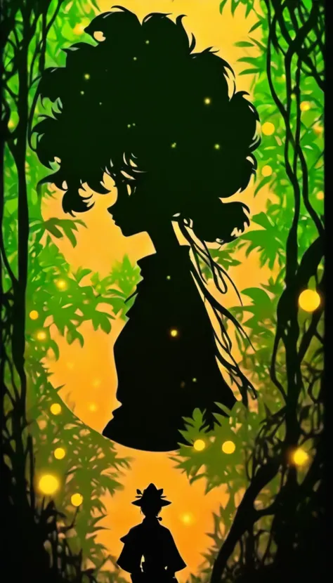 (Silhouette Art,cutouts:1.6)
(((Paper cutting art,A world where only black exists:1.3)

(Cowboy Shot),1 girl,Solo,
(Kimono Girl,profile:1.2),white, Clear and beautiful face,

BREAK
(Lots of fireflies、Pale green light)
Textured glass background,