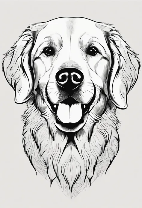 a golden retriever, vector