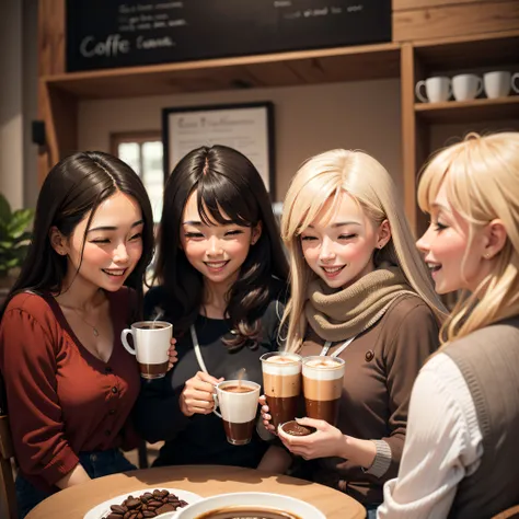 Coffee and People: Include friends, family, or colleagues enjoying coffee together for a candid and heartwarming shot.