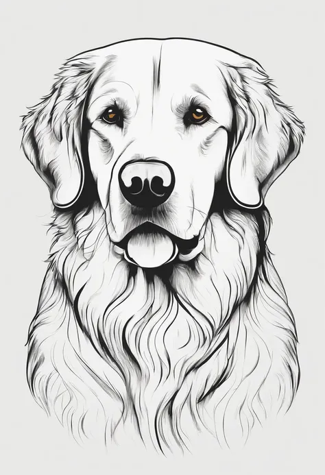 a golden retriever vector art