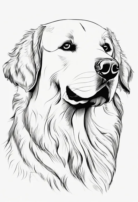 a golden retriever vector art