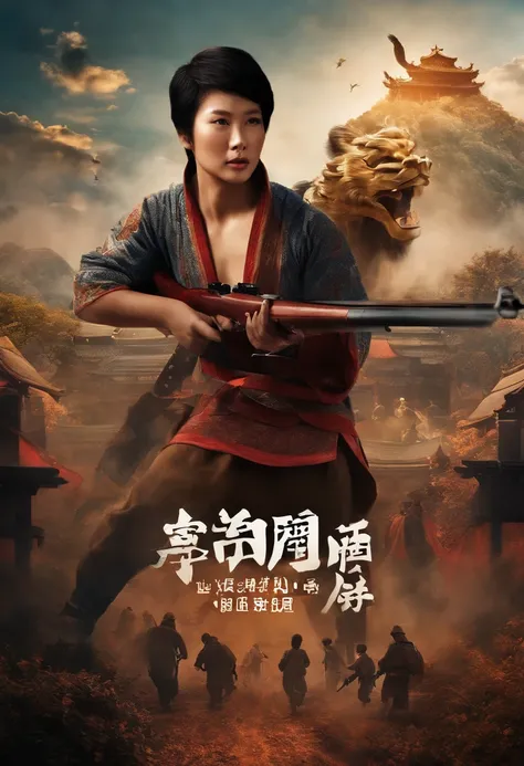 Using the"Song Battle Royale"These 5 words make a Chinese poster without people