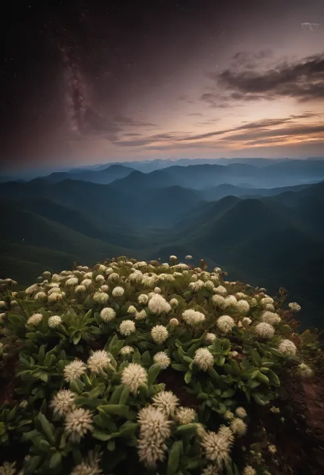 Plants from the International Space Station on a light cream-colored tabletop, vista de cima para baixo