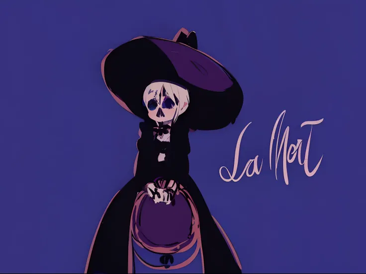 Imagen de Arafed de un esqueleto con un sombrero negro y una capa negra, el dia los muertos!, ( el dia los muertos ), el dia los muertos, ( ( ( el dia los muertos ) ) ), la catrina, (dia de los muertos), ( dia de los muertos ), inspirado por Victor Mosquer...