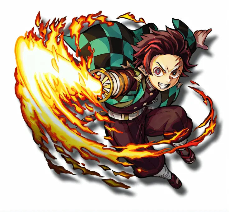 anime character with fire and flames in hand, Tanjiro Kamado, Demon Slayer art style, Infero Flamejante, Kimetsu no yaiba, Demon Slayer rui fanart, fire!! corpo inteiro, cute guy in the art Demon Slayer, (fire), Arte Oficial, Demon Slayer, Arte da sede, ar...