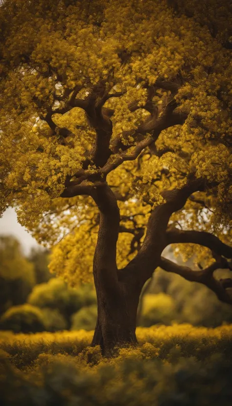 A leafy mustard tree