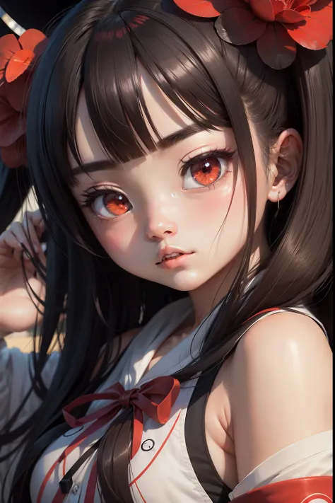 Enma Ai (masterpiece), best quality, expressive eyes, perfect face