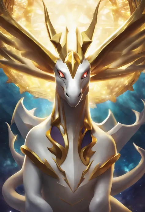 The fictional character Arceus from the Pokémon franchise