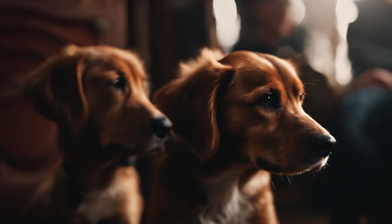 Cachorro vermelho, light under the dogs head