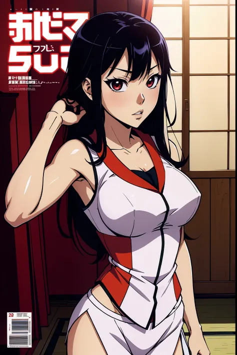 Tsugumi Shibata pose  a cover magazine : inspirede by Anime Jigoku Shoujo