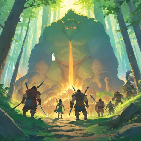 War between dwarves and orcs in the forest thousands of dwarves