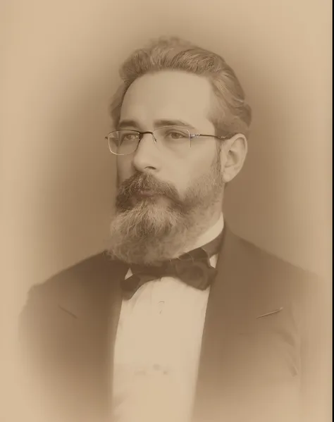 Arafed man with beard and glasses in a suit, Thomas Ehretsmann, Gustavo Klimpt, Carlos Gustavo Carus, Carl Friedrich Deiker, Ernst Haekl, Adolfo Bouguereaum, Rodolfo Belarski, Adolfo Hohenstein, Ernst Haekel, Eliezer Yudkowsky, Wagner Fritz