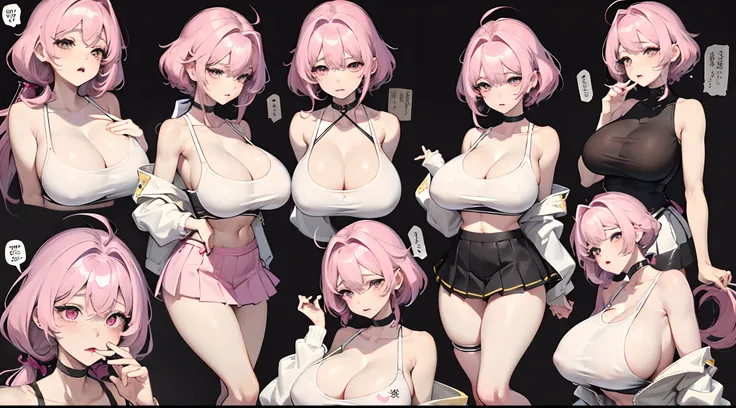 爆乳、Tank Tops、bra very、Pink and white bra、T back、Too large breasts、huge-breasted, Super boobs、teats、large areola、Breast milk out of the、Teary-eyed、M-shaped legs、Footpin、Pink hair、White hair、Twin-tailed、low angles、Mini skirt、rub ones breasts、A dark-haired、dr...