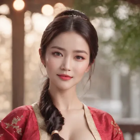 ((Best Quality, 8k, Masterpiece: 1.3)), Focus: 1.2, Perfect Body Beauty: 1.4, Buttocks: 1.2, ((Layered Haircut)), (Wet Clothes: 1.1), (Rain, Street:1.3), (Breasts: 1.2), (Hanfu: 1.2), Bare Shoulders, Bare Legs, Highly Detailed Face and Skin Texture, Fine E...