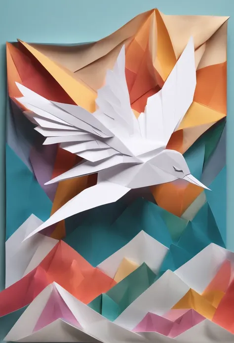 Paper, Bird, flying, Sky