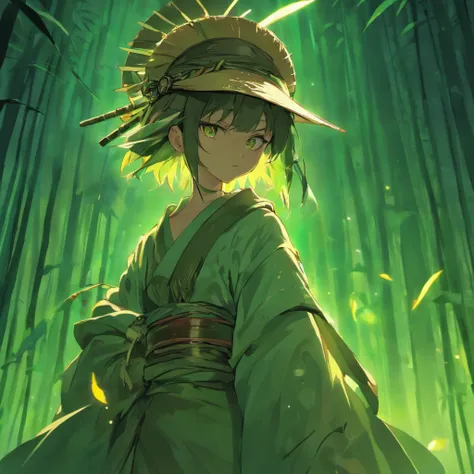 A cyberpunk samurai wearing a bamboo hat, duas espadas na cinturar roupa escura de um samurai olhos penetrantes , rage , cidade cyberpunk ao fundo, obra prima, 8k