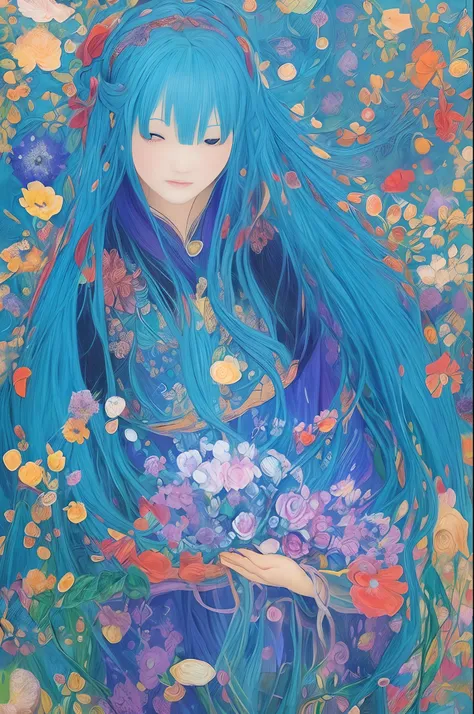 Ariannas work is、Mandalas and flowers、You will also be fascinated by AI art based on the blue mandal flower.。Her passionate color palette、Beautifully revealing the complex geometric patterns of the mandala、Bring quiet harmony in the heart to the viewer。Blu...