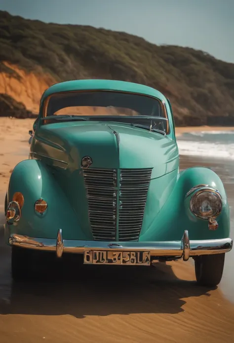 carro de corrida na praia