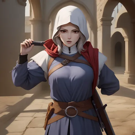 Assassina medieval com foice anime