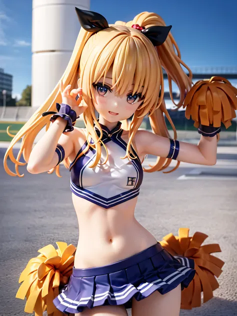 （Super lascivious cheerleader:1.3）、(Outside the stadium:1.0)、(tiny chest:1.1)、extremely delicate and beautiful,visual impact, grow,The ultra -The high-definition, Raw photography, top-quality, hight resolution, (​masterpiece), (Photorealsitic:1.4), Anime C...