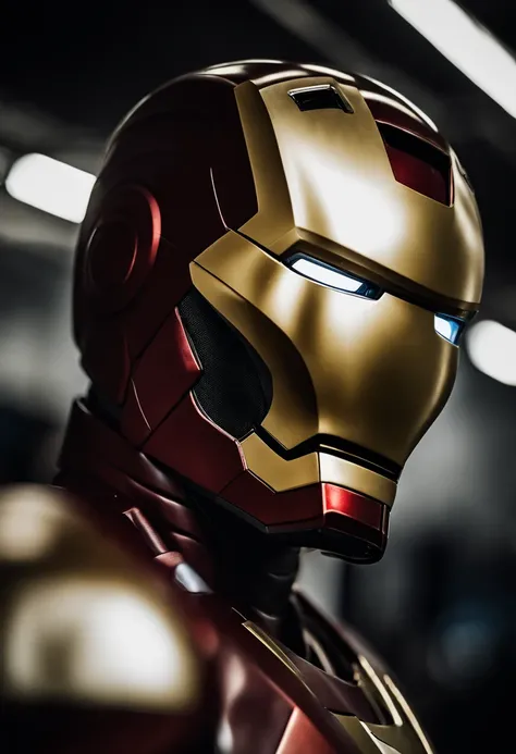 Iron Man with silver round red and gold and smiling face mask、Uniforme de camuflaje, con cara de gldot