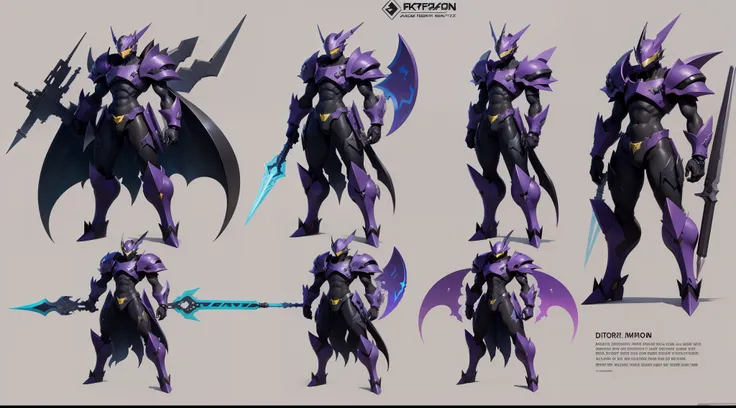 Digimon color black weapons in hand concept art fantasy