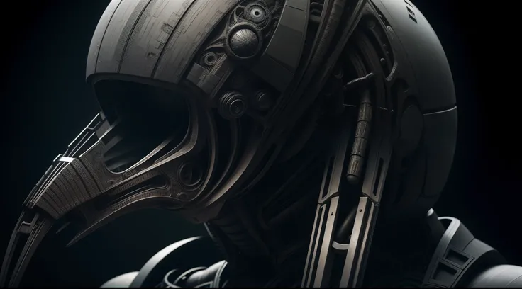 biomechanical black planet H.R. Giger. Gigante. 8K high resolution, realistic photograph, alto detalles