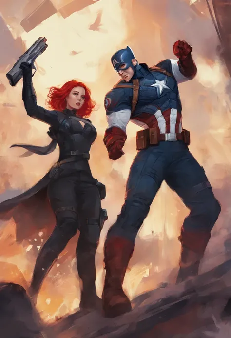 Jimin Black widow and Jungkook captain america