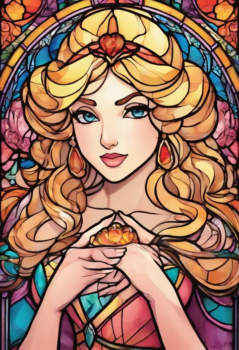 princess peach cupping her hands together in a portrait