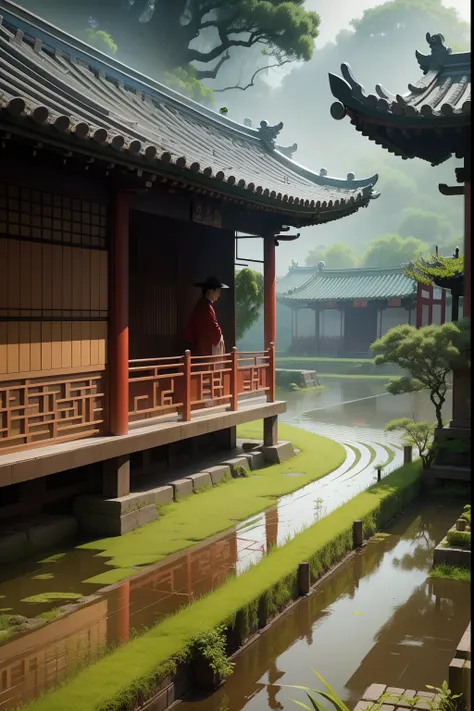 24 solar terms, Qingming It rained heavily People began to pay homage to their predecessors Everything comes to life against a fantasy background, with many details