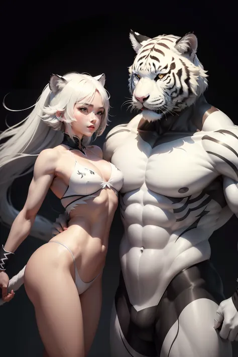 The white tiger form is one of the four sacred beasts in traditional Chinese culture，It is usually depicted as a huge and majestic white tiger。The following is a detailed description of the appearance and posture of the white tiger：

1. Appearance：The whit...