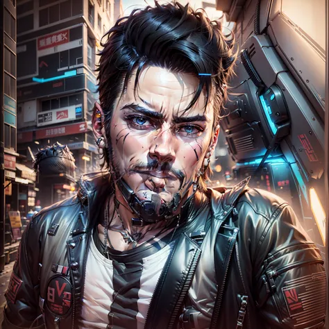 Change background cyberpunk handsome boy realistic face. 8k ultra realistic