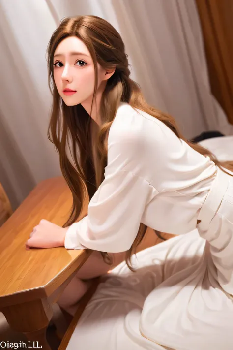 best quality, (photorealistic:1.2), hyper-resolution, ultra-realistic 8k cg，1girll，long whitr hair，flawless face