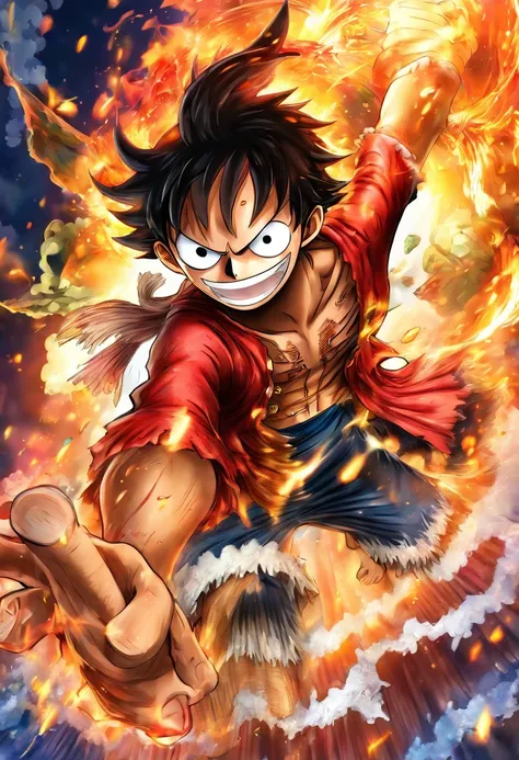 monkey d luffy one piece style anime