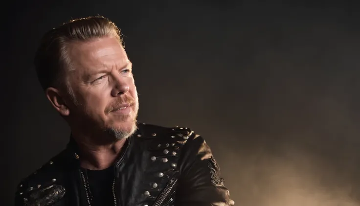 portrait of James Hetfield,Masterpiece,Best Quality,Cinematic photography of a ganger , epic lighting, rocker