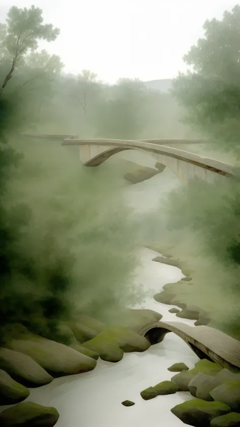 Dead old trees faint，.Small bridges and flowing water， Ancient road west wind thin horse