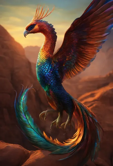 Phoenix-like creatures，Iridescent scales