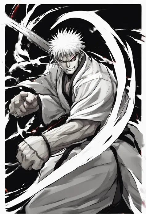 Ichigo with his last phase of hollow, being the scariest and strongest of all Bleach