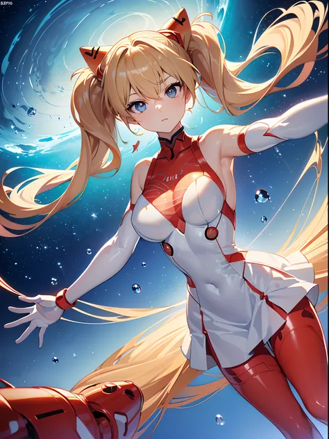 ((souryuu asuka langley,headgear,grey sundress,smooth thighs,Blonde,side twintails)),(Glowing eyes:1.233), diffuse reflection, high-profile, majestic,(standing,outstretched hands,imminent kiss,blushing,adorable face,bishoujo,kawaii,)(Beautiful and detailed...